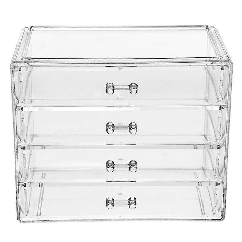 Beauty Storage Box Large Size Acrylic Makeup Storage to Clean Durable for Women 23.7x15x20cm 1Pcs