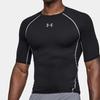 Under Armour Solid Color Short Sleeve Fitness Shirt Men Tops Black 1257468-001