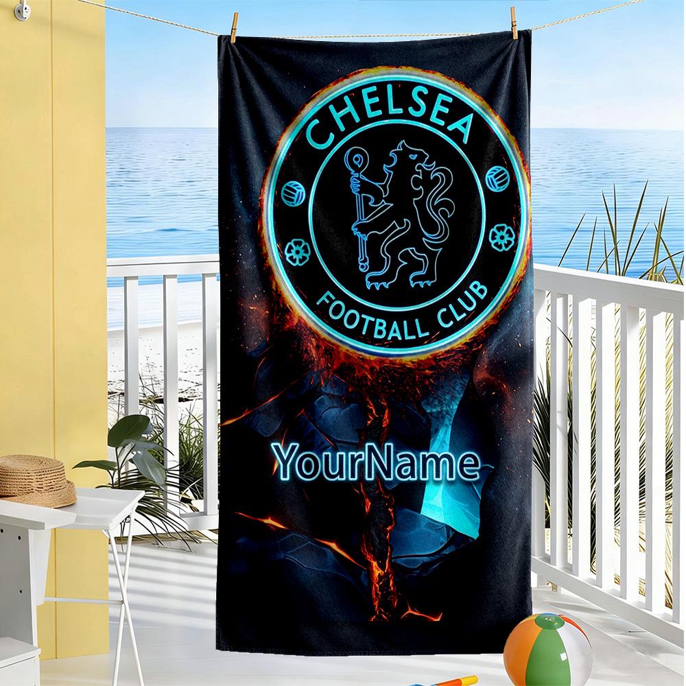 Chelsea Customize Your Name Beach Towel Quick-Dry Soft Microfiber