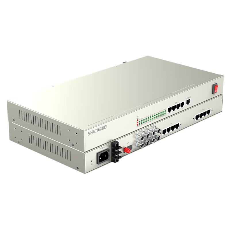 Shengwei PCM Voice Optical Transceiver with E1, Phone, and Ethernet