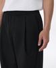 Musinsa Standard Brushed One-Pleat Wide Banded Slacks [Black]