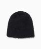 FREEMARIO Symbol Slice Fur Knit Beanie [Black]