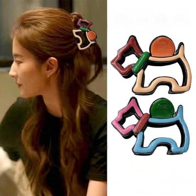 Cute Cartoon Hollow Dog Hair Claw for Women Girls Sweet Hair Ornament Headband Hair Claw Clip Hairpin Fashion Headwear