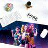Mouse Pad de Grupo Kpop Demon Girl, Pad de Teclado Anime XXL, Tapete de Mesa Grosso para Jogos, Superfície Anti-Sujeira