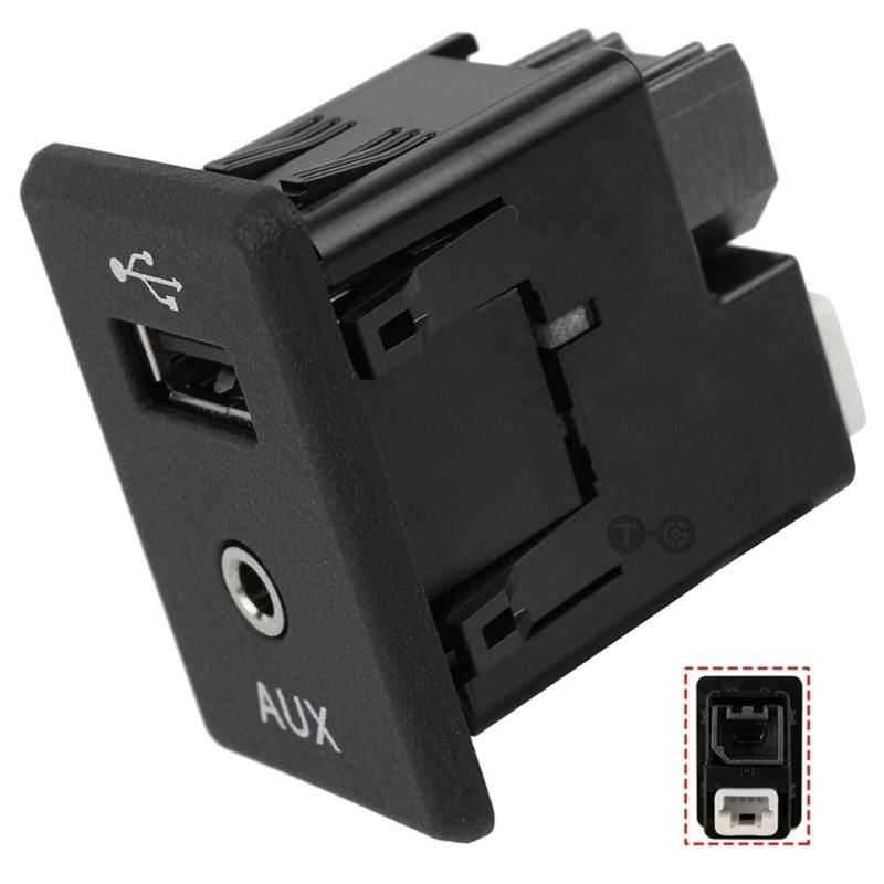 Auto AUX USB Port Module Replacement USB Port Connector Video Auxiliary Port for 370Z Altima Kicks NV