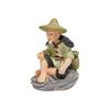 1 Ensemble Artisanat d'Aquarium Pêcheur Figurine en PVC Ornement de Pêche Pour Table Décoration de Pêche Accessoires de Maison de Poupée