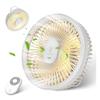 Rokuetsu Fan with DC Motor Arrival Tabletop Hanging Airflow Powerful Quiet Magnetic Remote LED USB Perfect for Fan Circulator Wall-Mounted [New &