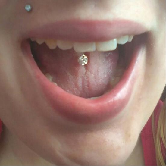 Donne strass lingua naso anello capezzolo orecchini gioielli piercing per il corpo