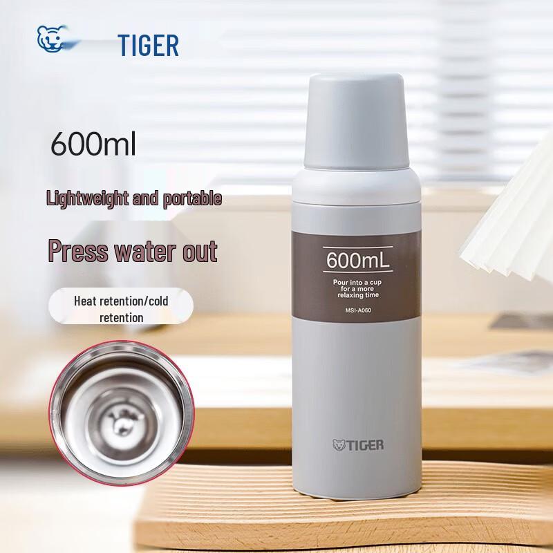 TIGER One-Touch Stainless Steel Vacuum Insulated Bottle