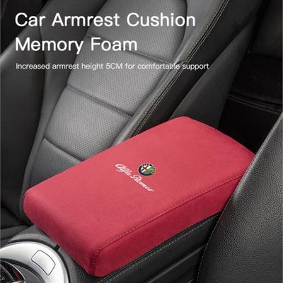 1 Pieza Alfombrilla Elevadora para Caja de Reposabrazos de Coche, Almohadilla de Mano de Gamuza para Giulietta GT 159 147 156 Mito Brera Giulia F1 Stelvio Volante