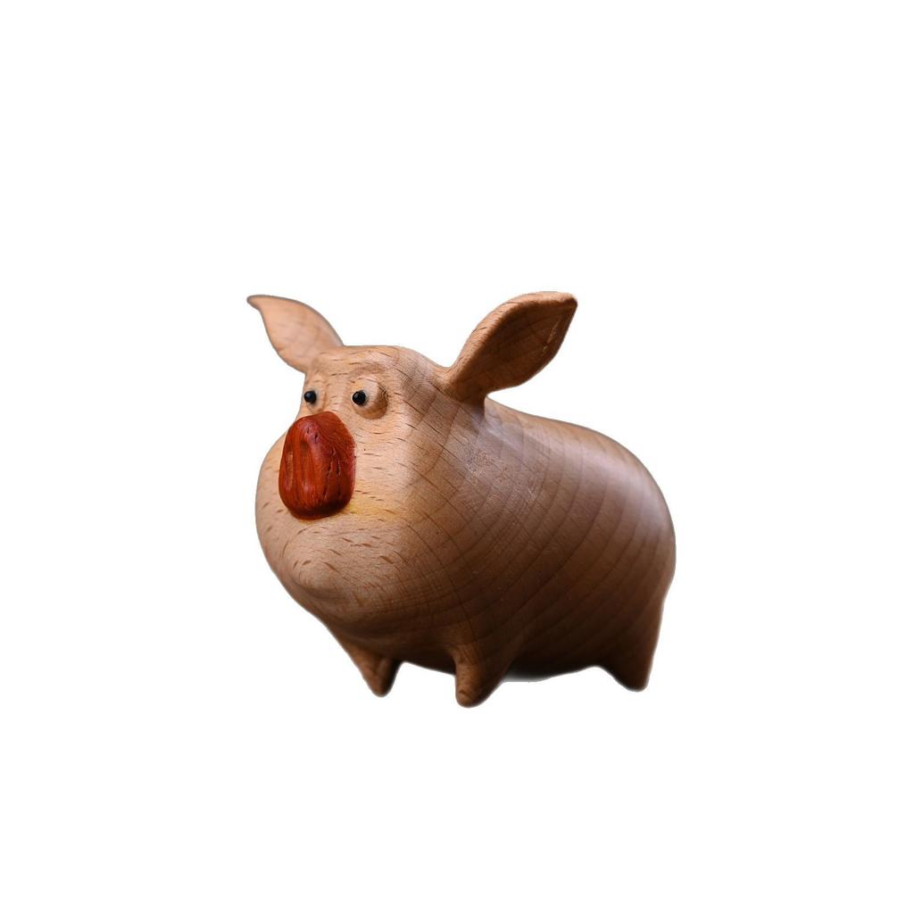 Cute Zodiac Pig Statuette Desktop Cartoons Nezha Taiyi Real Person Flying Pig Car Ornament Collectable  Kids Event Birthday Gift