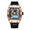 2026 Luxury Automatic Skeleton Men's Watch Montre Homme Automatique Vogue Blue Dial Silicone Strap Fashion Mechanical Watches