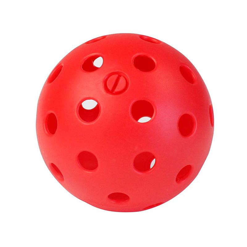 

74 мм 40 отверстий Светящийся Пиклбол Прочный Разноцветный Эластичный Для Пожилых Теннис Светящийся в Темноте ПЭ Мяч Для Помещений Уличный красный