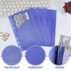 A6  Blue Binder Pockets Binder Folders for Notebook Divider Page Waterproof PVC Leaf Document Filing Bag