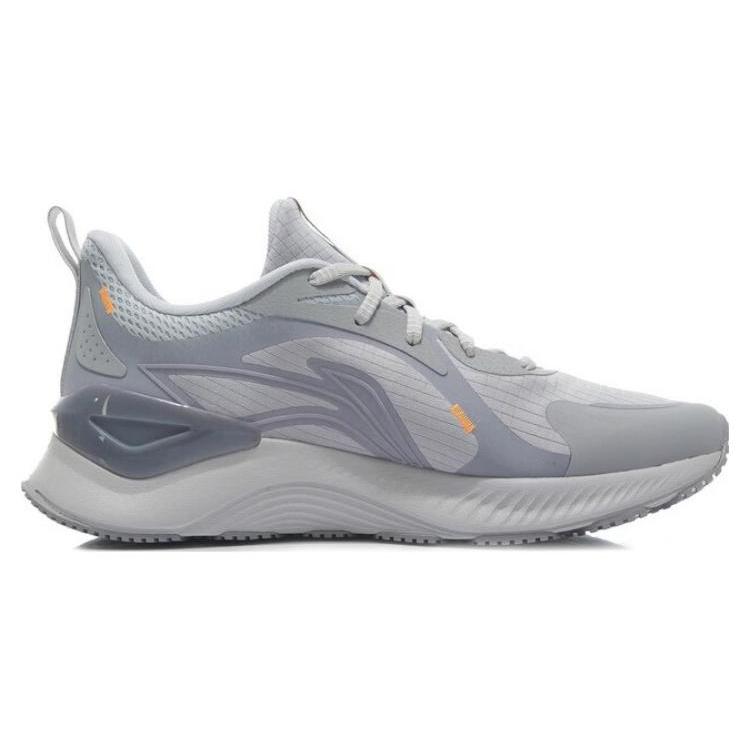 New LiNing YueYing Element Cushioned Slip Resistant Breathable Low Top Marathon Running Shoes Men's Microcrystalline Gray ARHT047-3