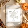 Flower Pattern Painting Stencil for Journal Decoration - Reusable PET Template