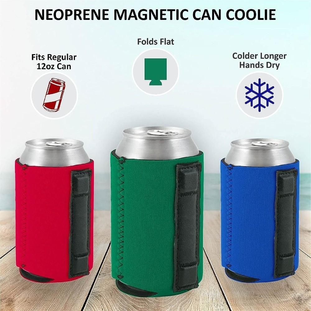 Reusable Can Cooler Insulated Sleeve Neoprene Bottle Sleeve Portable Drink Sleeves  BBQ