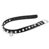 Alloy Spike D-ring Choker, Faux Pearl Rivet D Buckle Leather Clavicle Necklace
