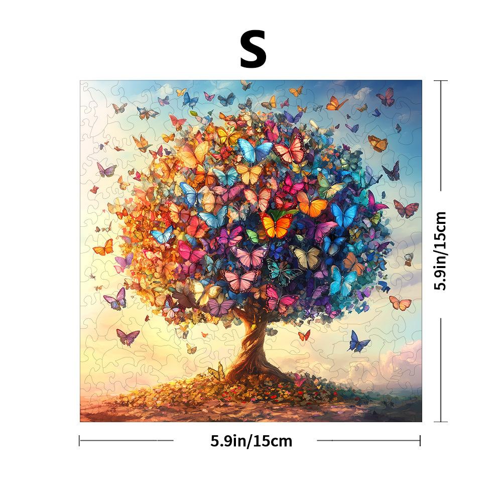 Elephant With Flowers Wooden Puzzle Irregular Small Animal Pieces Flat Wooden Puzzle