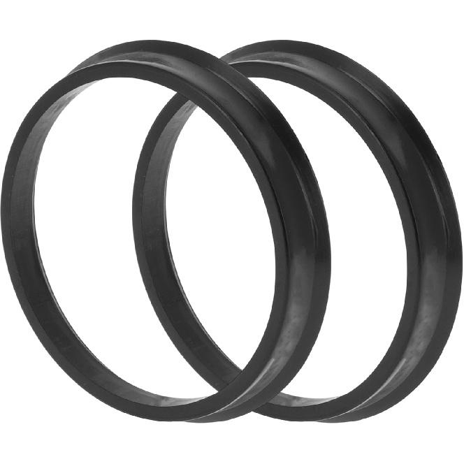 Car Wheel Hub Centric Rings Wheels Center Shaft Shock Absorbing Hubrings Durable Polycarbonate OD 74.1mm To ID 59.1mm 2 Pcs Black