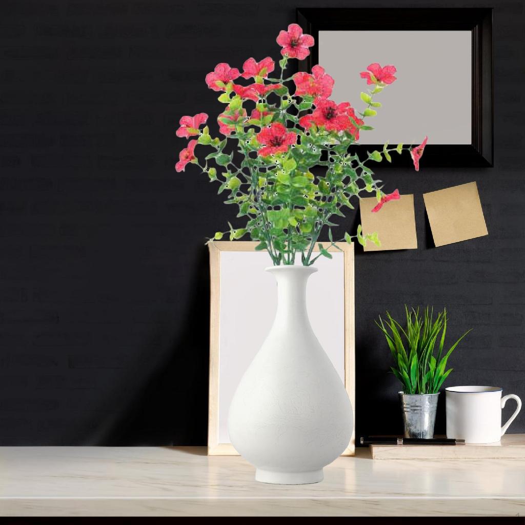 Artificial Violet Flower Bouquet Pick Fake Plant Faux Branch for Backyard