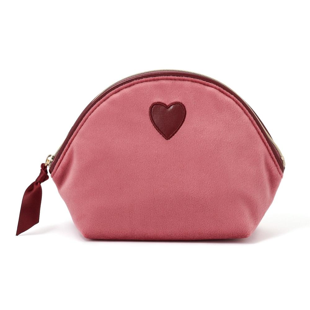 Franc Franc Japan Heart Patch Velour Pouch S Pink