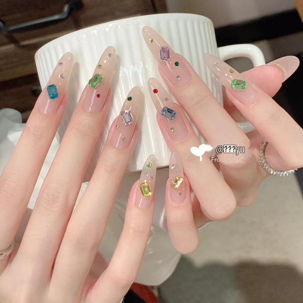 Hot Sale Colored Octagonal Nail Art Rhinestones - Super Shiny, Pointed Bottom, Irregular Shapes, Monkey Style.