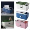 Multi-functional Tissue Box with Compartment Desktop Storage Organizer Case