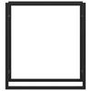 vidaXL Brennholzregal Mattschwarz 80x28x86 Cm Stahl