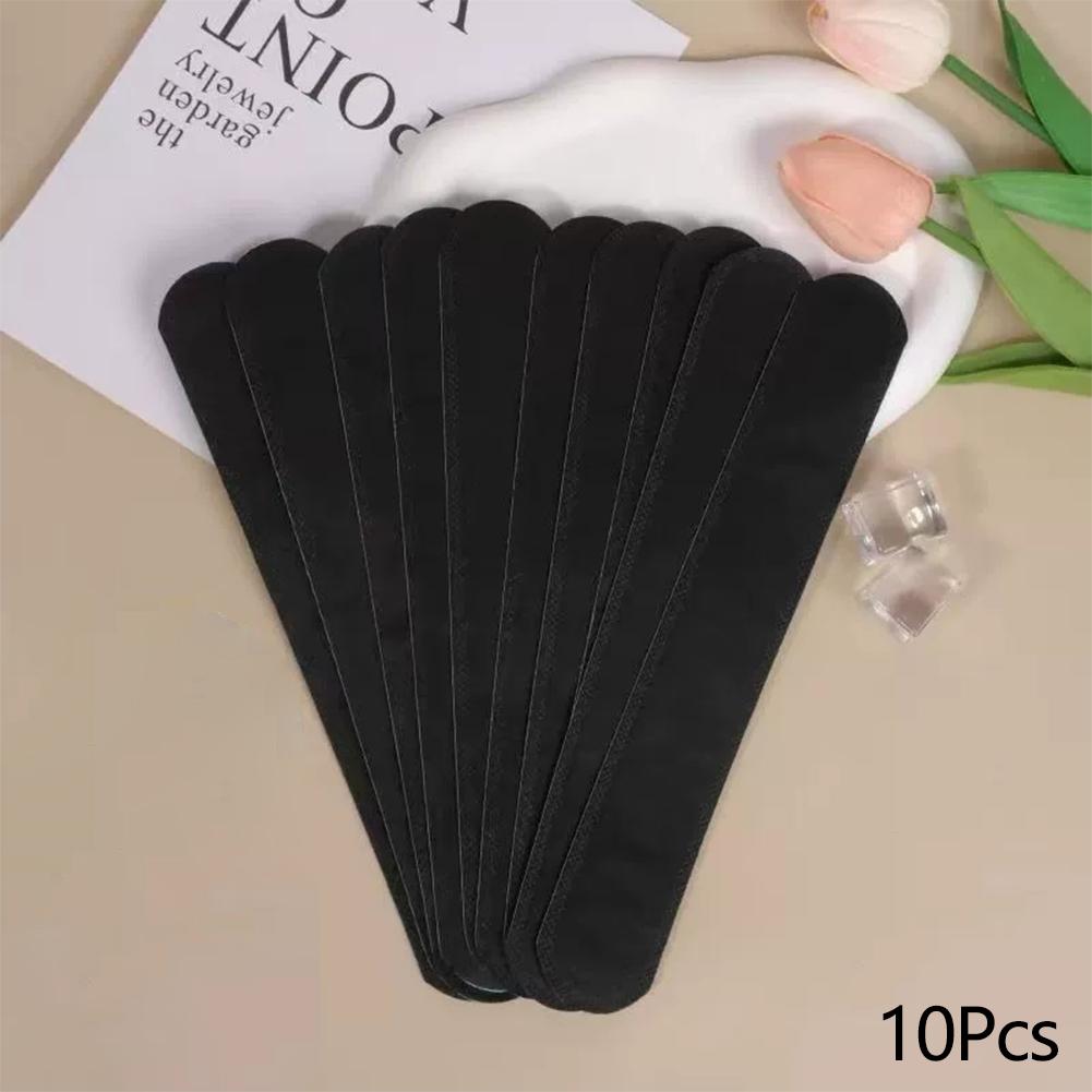 

10/50 шт. Наклейки для впитывания пота с шляпы, Одноразовые наклейки для впитывания пота с шляпы, Клейкие водонепроницаемые подкладки для бейсболок, козырьков 10Pcs чёрный