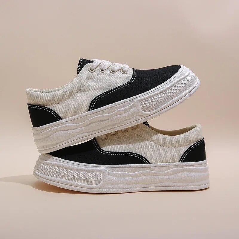 

Canvas Shoes for Women Spring Summer Fashi Color Matching Flat Casual Sports Vulcanized Shoe Ladies Sneakers Zapato Tenis 40
