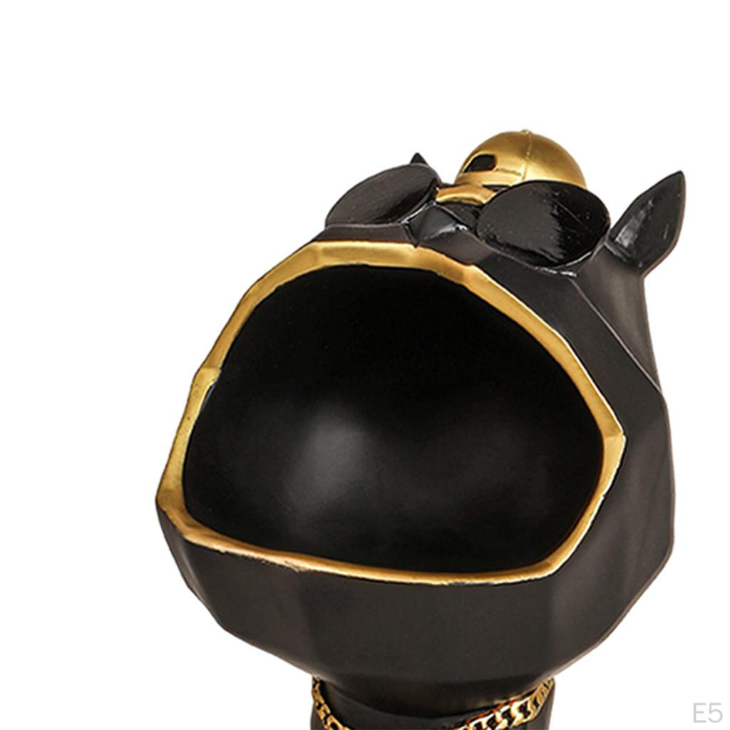 Dog Figurine Storage Box Statue Resin Sculpture, Sundries Container for Home Table, Bedroom, Study,