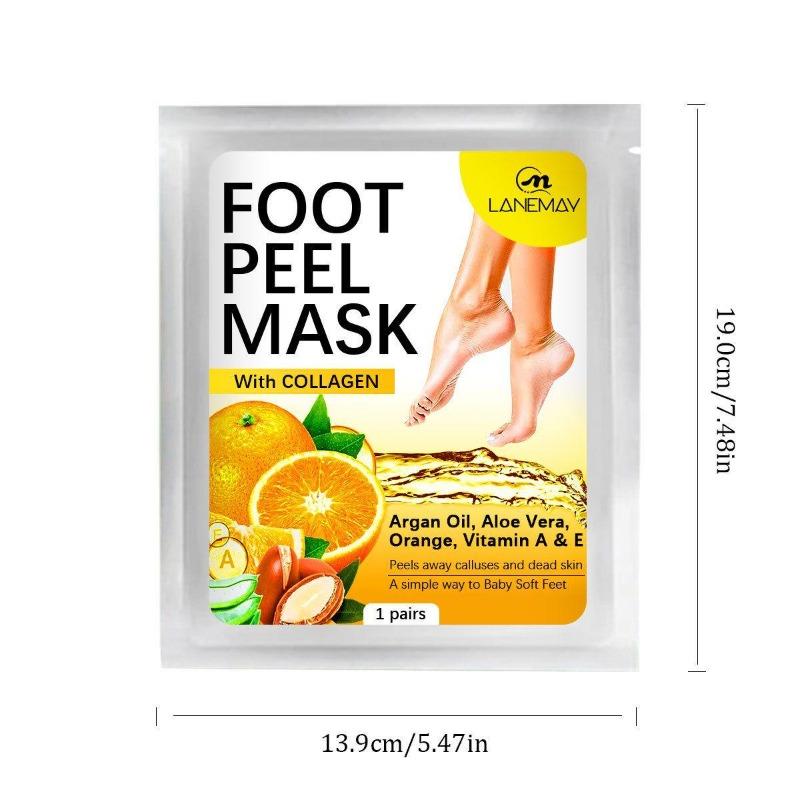 Vitamin C Orange Nourishing Foot Mask, Hydrating, Moisturizing, Removing Dead Skin, Exfoliating, Beautifying Foot Mask, Foot Mask