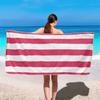 1/2Pcs (31In/35In)&(63In/71In) Beach Towel Quick Dry Cabana Striped Beach Towel, Lightweight Pink White Stripe Towel, Oversized