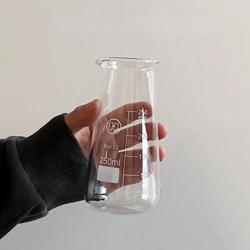 Coffee Bottle Water Thermos for Water Drinkware Glass Flask 250ml Borosilicate Glass Conical Beaker With Spout
