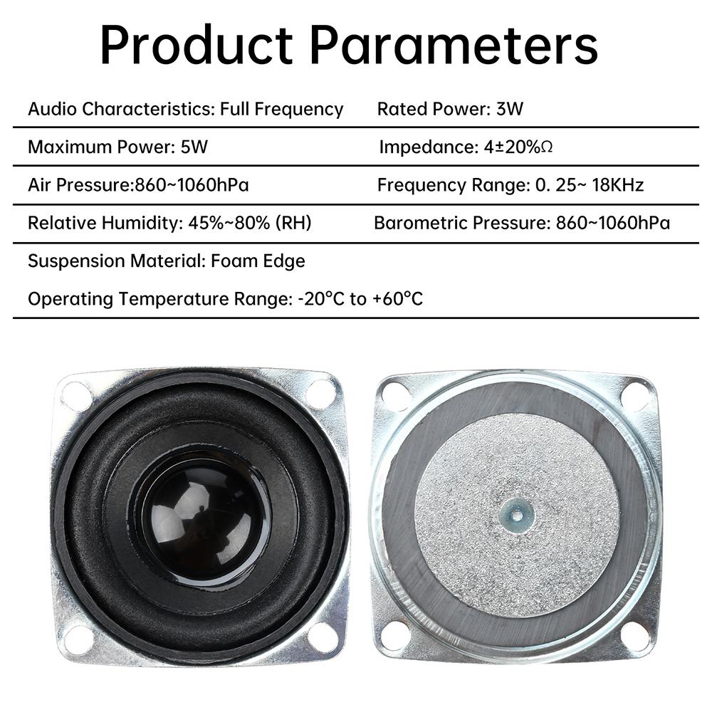 52MM Square External Magnetic Speaker 2-inch 5W 4 Ohm Full Range Speaker Advertising Machine Bluetooth Audio Speaker