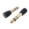 Gold-Plated Copper Audio Adapter: 3.5mm Female to 6.35mm Male, Mic Converter