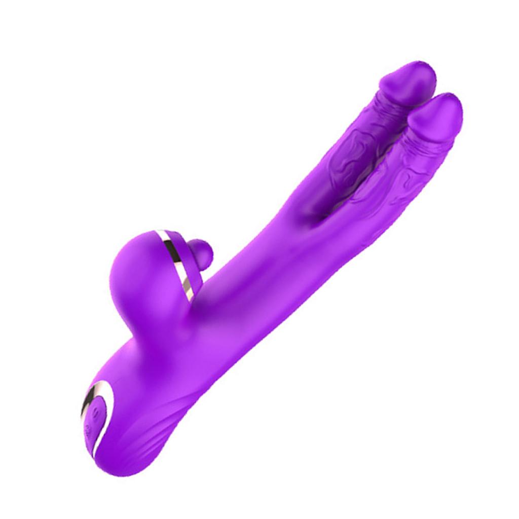 Double Dildo Vibrator for Women Clitoris Stimulator G-spot Powerful 3 In 1 Dildo Female Masturbation Sex Toys Adult Goods