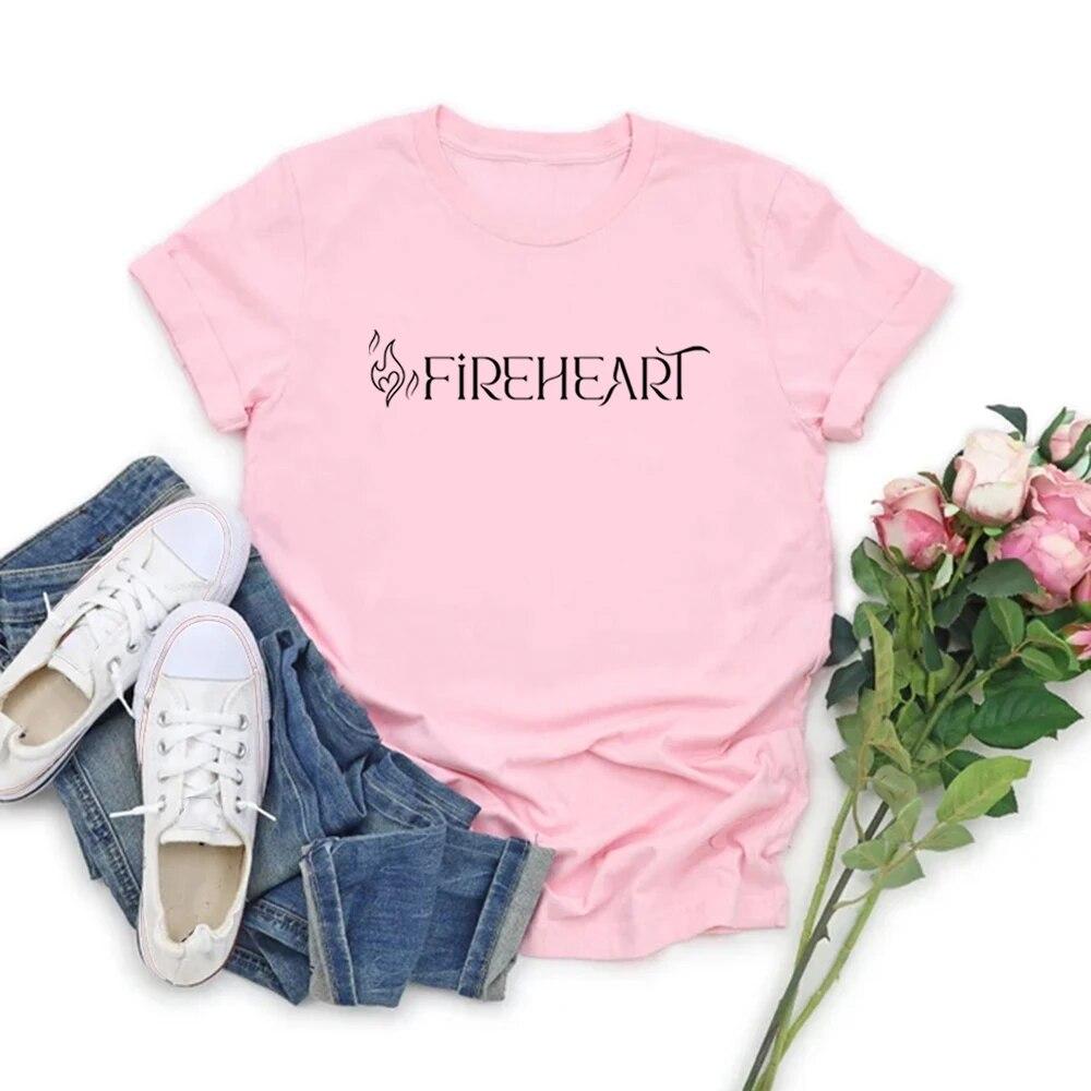 Fireheart T Shirts You Do Not Yield Shirt Throne of Glass T-shirt Women Short Sleeve Graphic Tees Actor Tshirt Bookish Gift