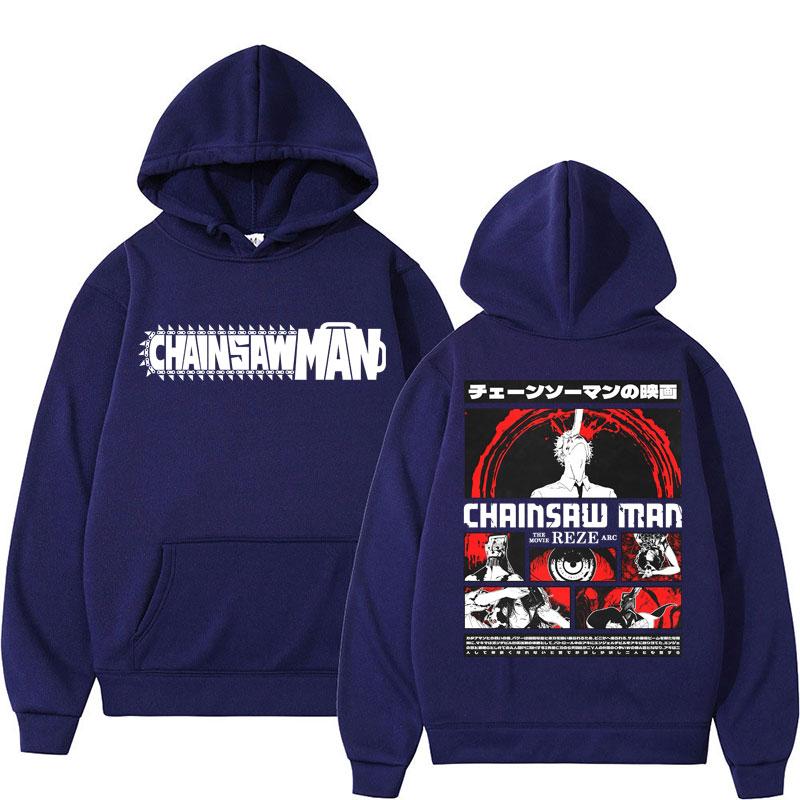 Japanese Anime Chainsaw Man Graphic Hoodie Men Women Fashion Vintage Cartoon Manga Sweatshirt Fleece Oversized Cotton