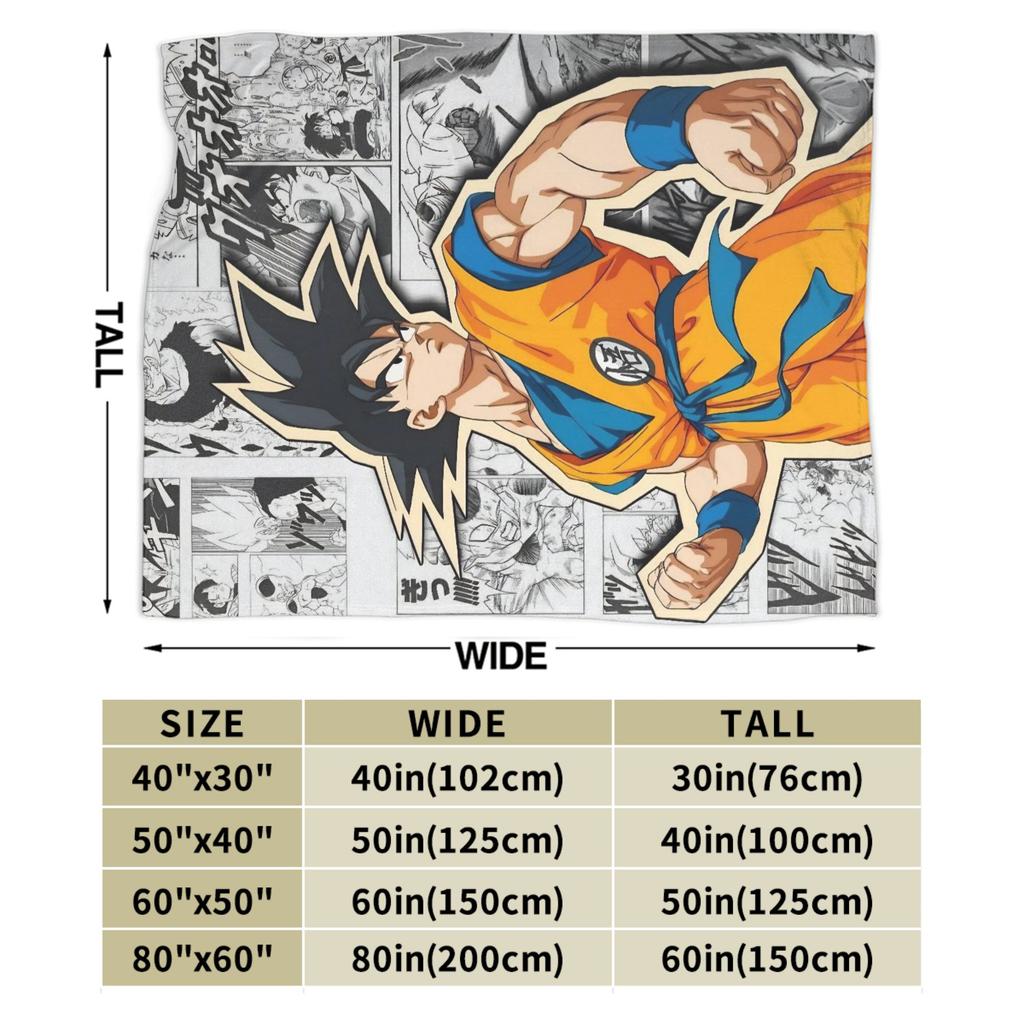 Kakarot DBZ Manga Blanket Wool Vintage Warm Throw Blankets for Home Textile Decor,