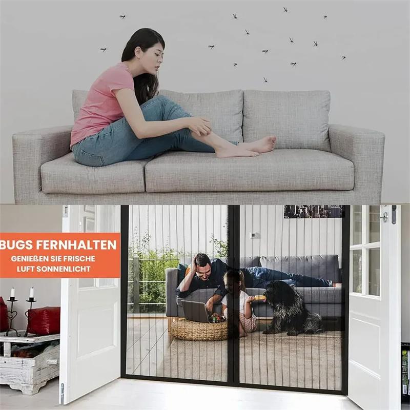 Magnetic Screen Door Curtain Mosquito and Insect-Proof Mesh Door Curtain Magnetic Sealing Device for Window and Door Screens