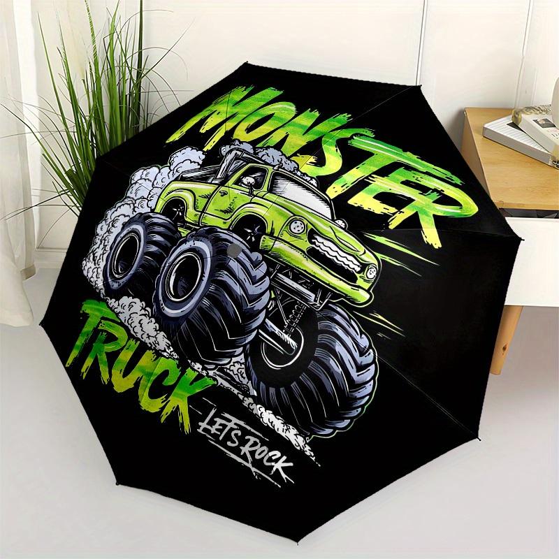 

1pc Monster Truck Adventure Umbrella with Plastic Handle,Suitable for All Seasons Home Travel Outdoor UmbrellaM1027