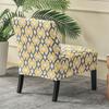 Accent Armless Chair Cover Geometric Print Single Sofa Stool Slipcover Nordic Stretch Chair Covers Elastic Couch Protector Cover