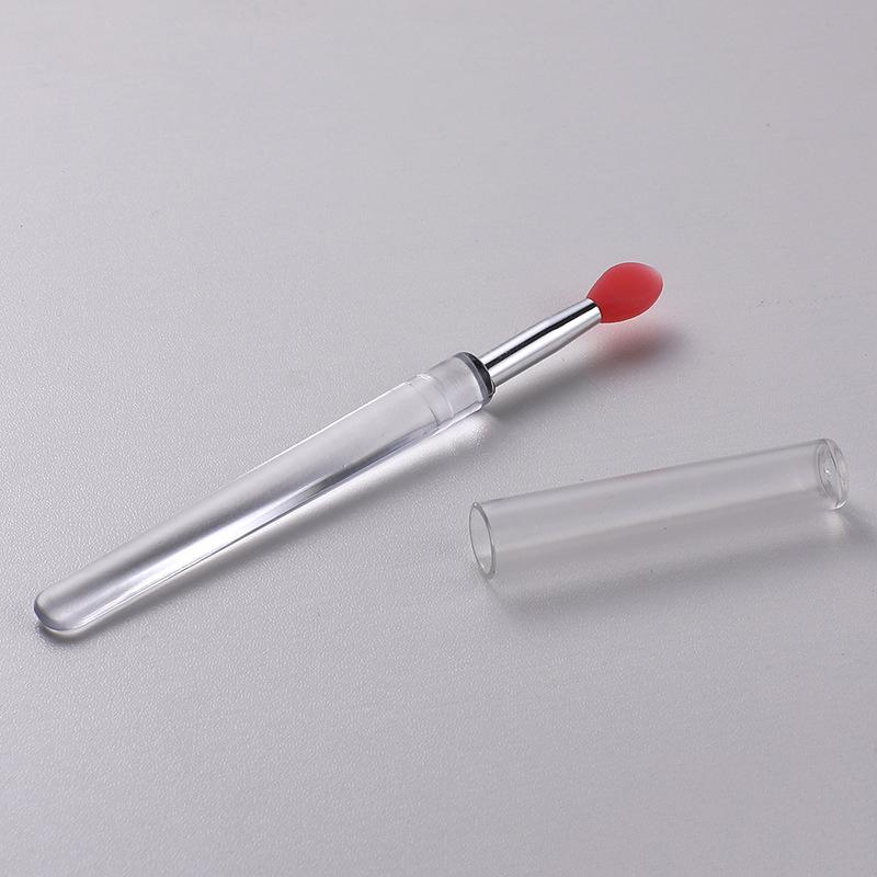 Nail Arts Silicone Applicator Sticks Reusable Chrome Glitter Applying Manicure Tool  Easy-Daub Pigment Silicone Nail Brush