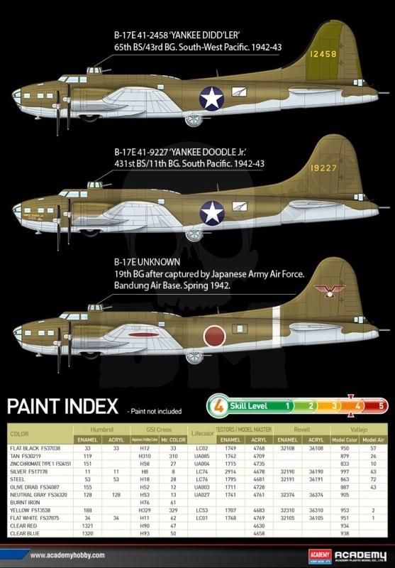 Acad-12533 boeing b-17e usaaf pacific theater 1:72