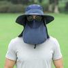 Sun Hat UV Protection Cap Wide Brim Nylon Breathable Quick Dry UPF 50+ Fishing Hat with Removable Fa
