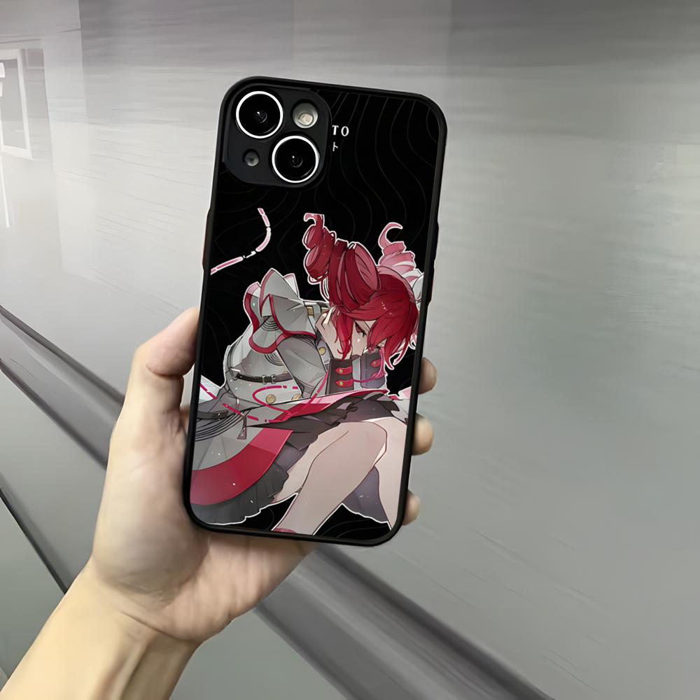 Fukouna Girl K-Kasane T-Teto Phone Case For Iphone 17 16 15 14 13 12 Pro Max Xr Air Plus Skin Feel Black Hard Shell Cover