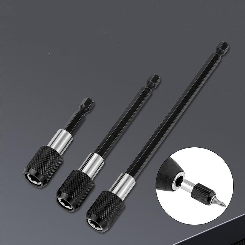 3PC Hexagonal Quick Release Self-locking Extension Rod Electric Drill Driver Quick Transfer Rod Screwdriver Extension Rod Tool