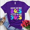 Born In the 80s Raised In the 90s T-Shirt, Retro Nostalgia Tee for Millennials